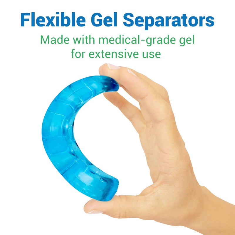 ViveSole Toe Separators for Men & Women Small (2 Pairs) - Silicone Gel Spreaders - Therapeutic Spa Stretchers for Plantar Fasciitis  Bunions  Overlapping Hammer Toe Spacers - Metatarsal Yoga Cushion - Image 4